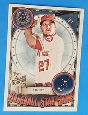 Mike Trout 2019 Topps Allen & Ginter Baseball Star Signs Insert #BSS-15 Angels 