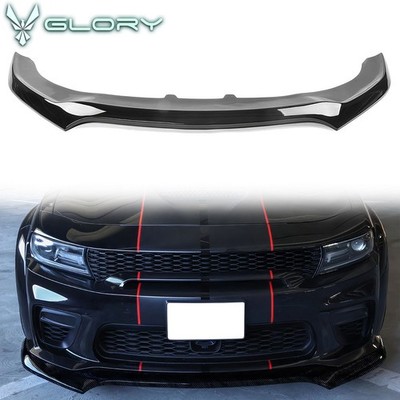 For 20-23 Dodge Charger Widebody IKON V4 Gloss Black Front Bumper Lip Spoiler PP