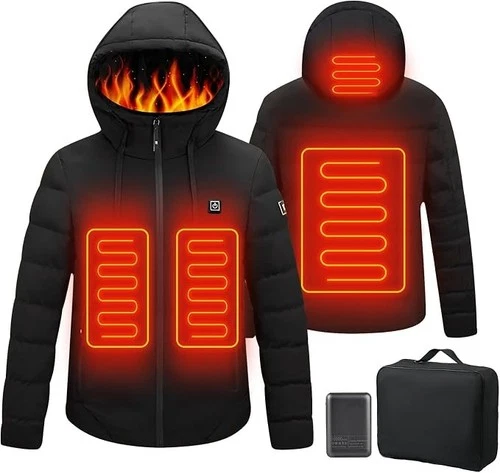 Chaqueta Térmica Calefactable De Hombre Abrigo Con Capucha Calentador Eléctrico - product listing photo
