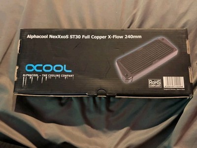 Alphacool NexXxos ST30 Full Copper X-Flow Radiator, 240mm, Dual Fan, Black 14229
