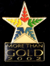 SALT LAKE 2002. OLYMPIC GAMES PIN. STAR.  MORE THAN GOLD 
