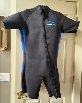 Deep See Shorty Wetsuit Men's Size 3XL Neoprene Short Sleeve Scuba Diving