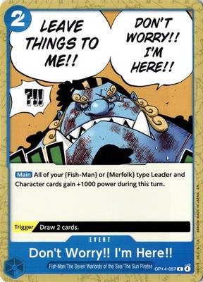 Don't Worry!! I'm Here!! OP14-057 Common The Azure Sea's Seven One Piece NM