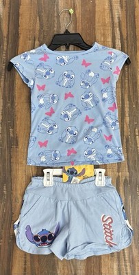 BRANDNEW Disney Stitch 3pc set bundle shirt and shorts 4T girls