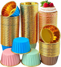 Stampi per Muffin, 200 Pirottini Di Carta, per Cupcake, Adatti per Compleanni, M