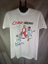 Vintage Cruisin Walmart Shirt Mens medium White nashville TN 90s Wal-Mart