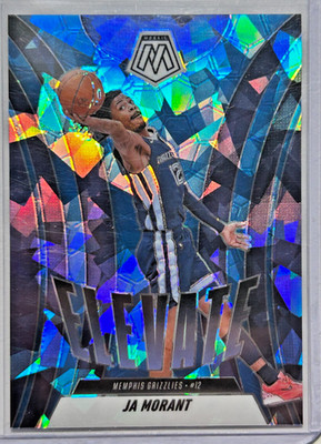 Ja Morant #/125 Mosaic Elevate Blue Cracked Ice 2024-25 Panini Prizm Memphis #1
