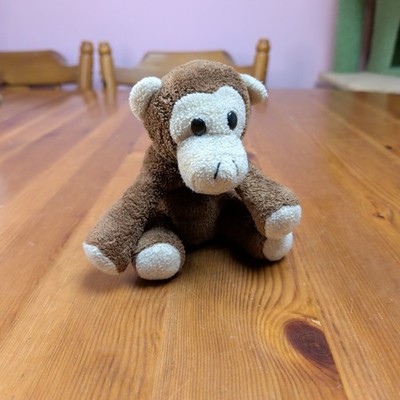 Kleiner brauner Affe Plüschtier Stofftier - Creme Gesicht & Pfoten - 5 Zoll Beanie