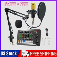 ❥Complete Home Studio Recording Kit Mixer Condenser Microphone for Music Podcast