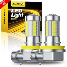 Auxito H11 H8 H9 Led Fog Bulbs 6000k White Super Bright Light Drl High Power G27