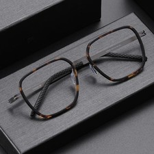 Fashion Acetate Glasses Retro Pure Titanium Eyeglasses Eyewear Frame Men Women