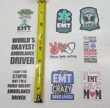EMS EMT Paramedic Stickers Decals  Lot Of 9 Some Are Adult Themed FREE SHIPPING