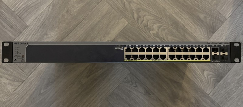 Netgear ProSAFE GS728TP 24 Port 1U Smart Managed Switch Gigabit PoE 1GBps 4x SFP