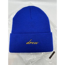 New Drew House Justine Bieber Beanie Made in the USA Royal Blue O/S