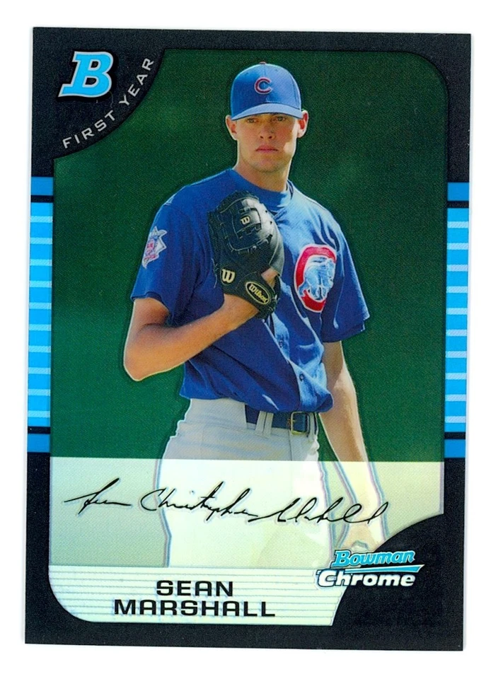 2005 Bowman Chrome Sean Marshall Refractor #192 1st Year Rookie Card RC Cubs MLB - Image 3 of 3