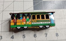Tin Train Trolley Car Powell Mason Municipal Railway 514 Japan Tin Friction