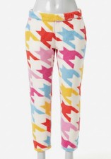 Kensie Girls Kids Ivory Houndstooth Print Sherpa Joggers Pants Size L 12-14 