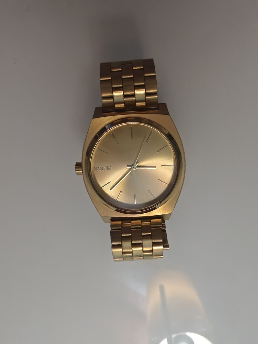 Nixon Minimal Time Teller Mens Watch 37mm Gold Tone  display picture 1