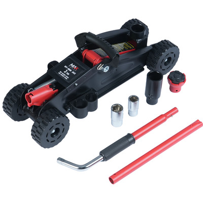 2ton (4,400 lbs) Hydraulic Off-Road Floor Jack Big Wheel Adjustable Height