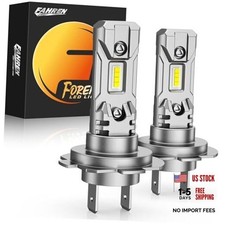 2026 Upgraded Bulb, 6500K White Fanless Fog Bulbs, 1:1 True Mini Size H7/H7LL