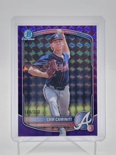 CAM CAMINITI 2025 BOWMAN CHROME DRAFT PURPLE GEOMETRIC REFRACTOR /250 Q4246