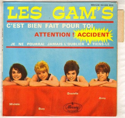 LES GAM'S ''C'EST BIEN MADE POUR TOI'' POP ROCK EP 1963 MERCURY 152005