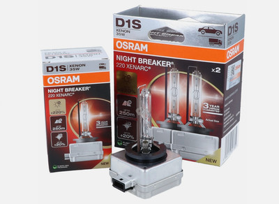 2x D1S OSRAM XENARC  NIGHT BREAKER  +220% Doppelpack 35W XENON Brenner NEU OVP