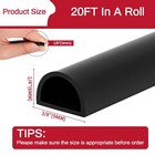 20Ft Weather Stripping 3/8"W X 1/4"T Universal Car Door Seal Strip Automotive...