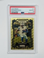 2023 PRIZM BRANDIN COOKS #71 GOLD VINYL /5 PSA 10