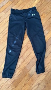 Under Armour Black Baseball Pants Size Youth L Vguc
