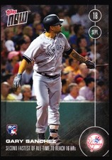 Gary Sanchez Yankees Fastest to 16 Home Runs vs Red Sox 2016 Topps Now #473 RC