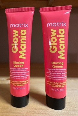 Set of 2 Matrix Glow Mania Glazing Queen Super Gloss Protecting Mask Travel Size