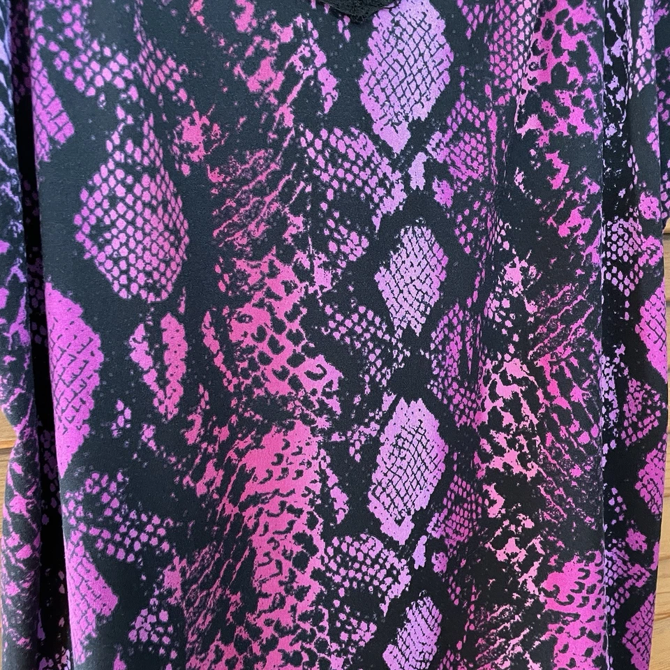 Fashion Bug Lace Cami Tank Top Women’s Size XL Snakeskin Pink Purple Goth Y2K - Image 3 of 4