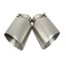 1Pair Akrapovic Matt Stainless Steel Universal Exhaust Pipe Exhaust Tip TailPipe