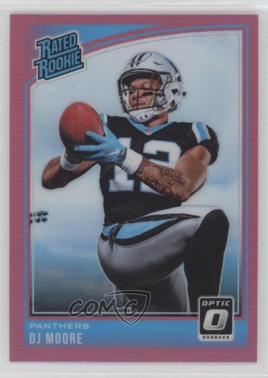2018 Donruss Optic Rated Rookie Pink Prizm DJ Moore #166 0h6w