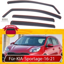 Schwarz Get&ouml;nt Regenabweiser Windabweiser F&uuml;r Kia Sportage 4 QL 2016-21 5-T&uuml;rer
