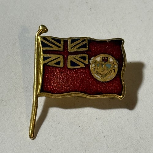 Lapel Pin  Free Mason British Flag Gold Tone & Masonic Free Shriners? VTG - Picture 1 of 3