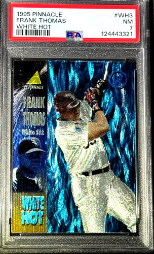 🔥1995 Pinnacle FRANK THOMAS White Hot Insert RARE SSP SP White Sox PSA 7🔥