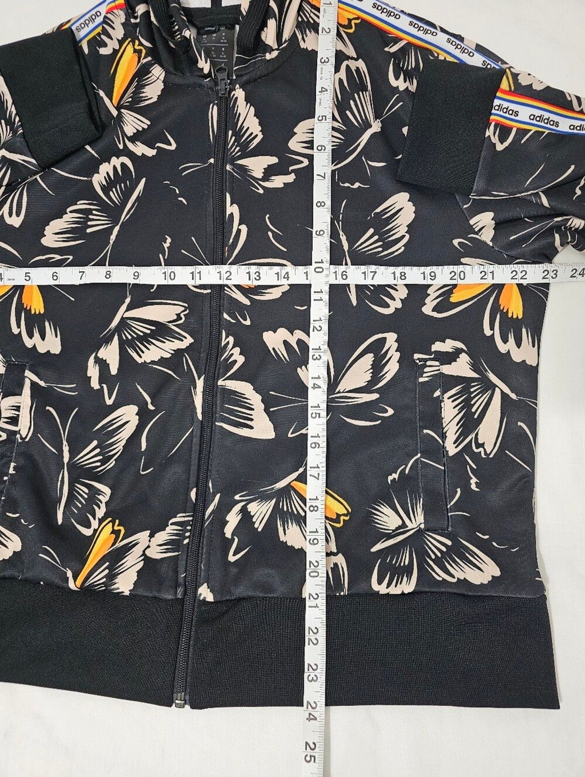 Adidas x FARM Rio Butterfly Print Full Zip Hoodie Jacket XL Women's Floral Track image 8