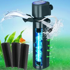 200GPH Aquarium Filter UV 2075 Gal Submersible Pump Green Water Algae Kit