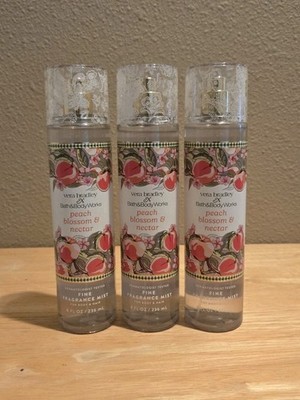 Bath & and Body Works Peach Blossom & Nectar Fine Fragrance Mist - 3 pc