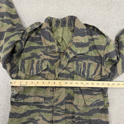 Tiger Stripe Camouflage Military M-65 Field Coat Army M65 Jacket XS - Picture 3 of 6