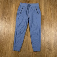 Athleta Blue Lightweight Travel Jogger Pants Women  s Size 4 Zip Pocket