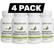 4X BiOptimizers Magnesium Breakthrough All 7 Essential Forms,for Sleep,Brain