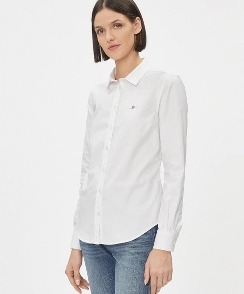 Men Gant Shirt White Cotton 38 / M / 46 #7YJ1
