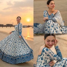 GOWN SALWAR KAMEEZ PAKISTANI INDIAN WEDDING PARTY WEAR DRESS BOLLYWOOD SUIT NEW