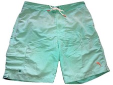 Tommy Bahama Men Swim Trunks Mint Green Elastic Waist Mesh Lined Size L