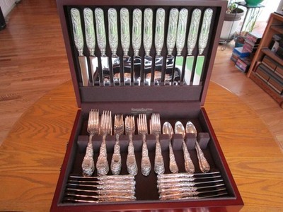CHRYSANTHEMUM BY TIFFANY CO STERLING SILVER FLATWARE SET S-12+