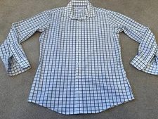 Mizzen and Main Mens Performance Button Down Shirt Medium Trim Dark Blue