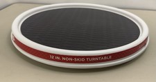 COPCO WHITE W/ Black LAZY SUSAN TURN TABLE 12"